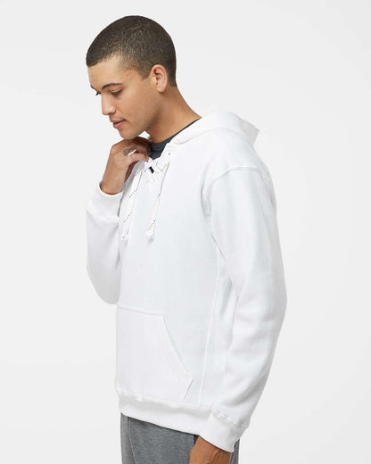 J. America Men's Sport Lace Hooded Sweatshirt 8830 #colormdl_White