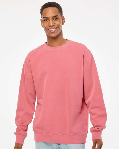 Independent Trading Co. Unisex Midweight Pigment-Dyed Crewneck Sweatshirt PRM3500 #colormdl_Pigment Pink