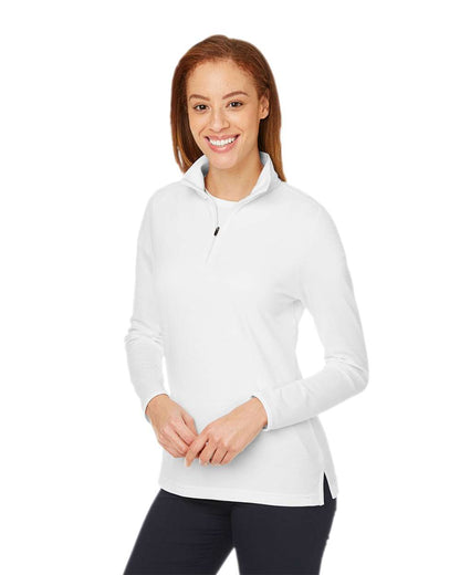 Devon & Jones Women's New Classics® Performance Quarter-Zip Pullover DG400W #colormdl_White