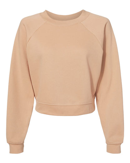 BELLA + CANVAS Women's Raglan Pullover Fleece 7505 #color_Heather Sand Dune