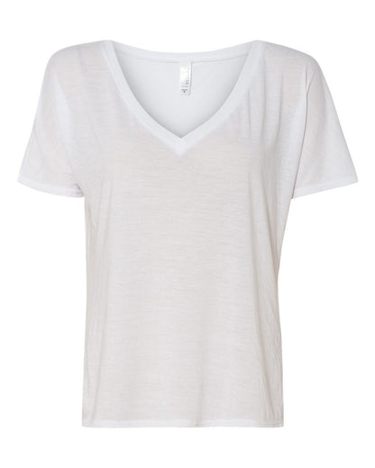 BELLA + CANVAS Women’s Slouchy V-Neck Tee 8815 #color_White