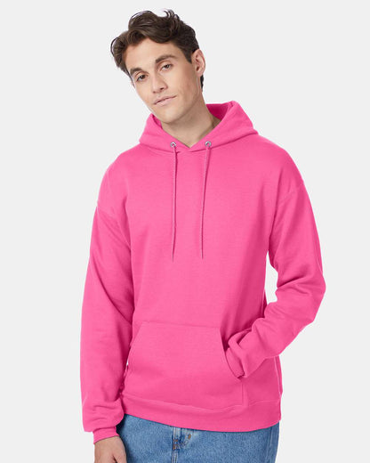 Hanes Unisex EcoSmart® Hooded Sweatshirt P170 #colormdl_Safety Pink
