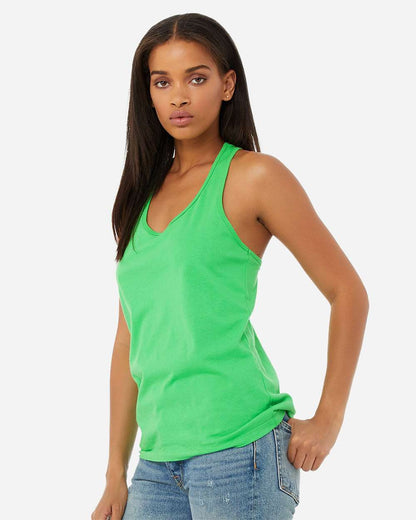BELLA + CANVAS Women's Jersey Racerback Tank 6008 #colormdl_Synthetic Green
