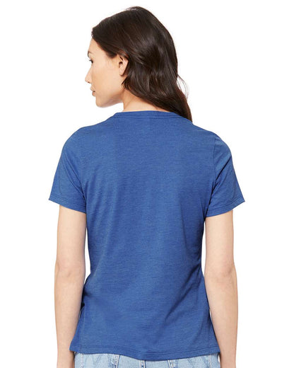 BELLA + CANVAS Women’s Relaxed Fit Heather CVC Tee 6400CVC #colormdl_Heather True Royal