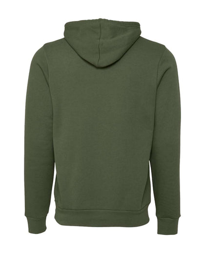BELLA + CANVAS Unisex Sponge Fleece Hoodie Sweatshirt 3719 #color_Military Green