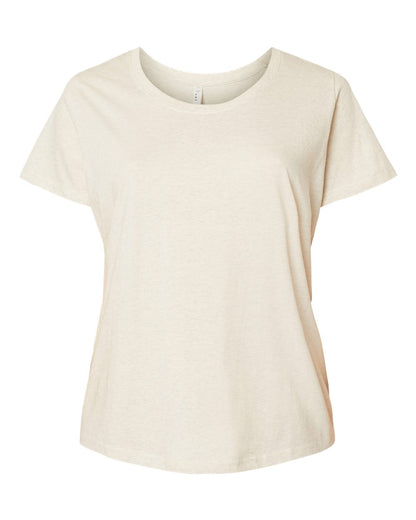 LAT Women's Curvy Collection Fine Jersey Tee 3816 #color_Natural Heather
