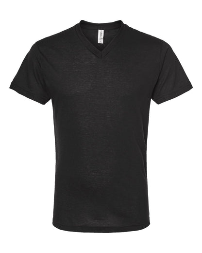 Tultex Poly-Rich V-Neck T-Shirt 207 #color_Black