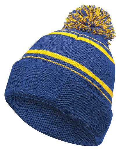 Holloway 8 1/2" Homecoming Beanie 223860 #color_Royal/ Light Gold