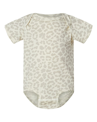 Rabbit Skins Infant Fine Jersey Bodysuit 4424 #color_Natural Leopard