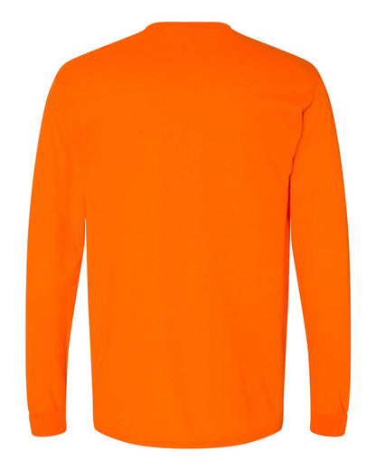 Gildan Unisex DryBlend® 50/50 Long Sleeve T-Shirt 8400 #color_Safety Orange