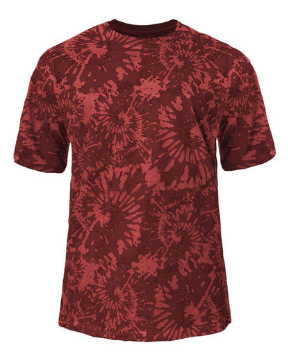 Badger Tie-Dyed Tri-Blend T-Shirt 4975 #color_Red Tie-Dye