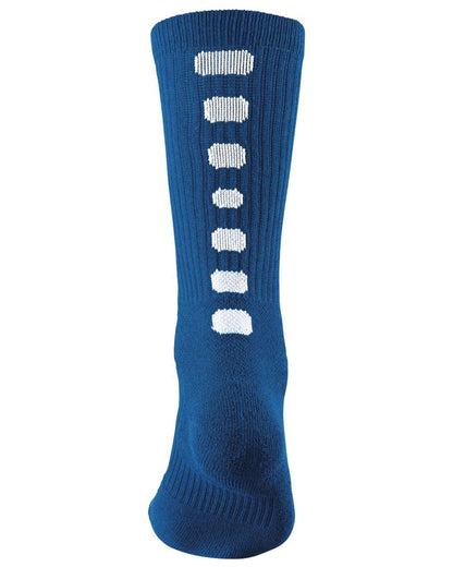 Augusta Sportswear Colorblocked Crew Socks 6091 #color_Royal/ White