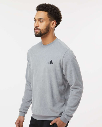 Adidas Men's Terry Loop Crewneck Sweatshirt A586 #colormdl_Grey Three