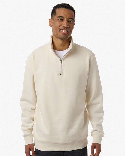 Independent Trading Co. Unisex Midweight Quarter-Zip Pullover SS4600QZ #colormdl_Bone