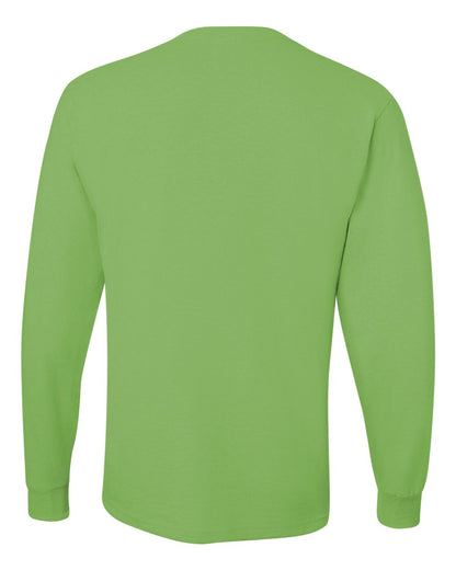 JERZEES Men's Dri-Power® Long Sleeve 50/50 T-Shirt 29LSR #color_Kiwi
