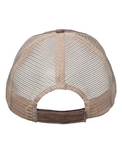 Valucap Contrast Stitch Cap VC990 #color_Brown/ Khaki