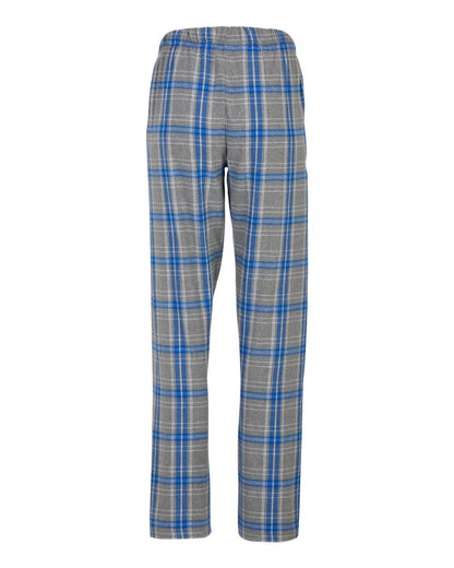 Boxercraft Women's Haley Flannel Pants BW6620 #color_Oxford Heather/ Royal Kingston
