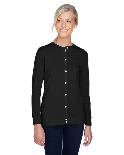 Devon & Jones Women's Perfect Fit™ Ribbon Cardigan DP181W #colormdl_Black