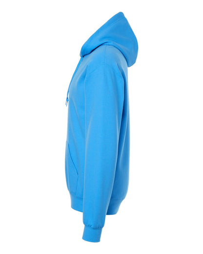 JERZEES Unisex Ultimate CVC Hooded Sweatshirt IC49MR #color_Soul Blue Heather