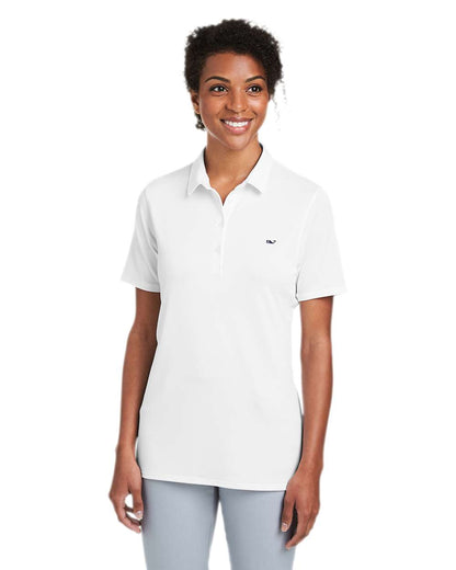 vineyard vines Women's Edgartown Pique Polo G001189 #colormdl_White Cap