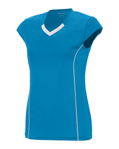 Augusta Sportswear Women's Blash Jersey 1218 #color_Power Blue/ White