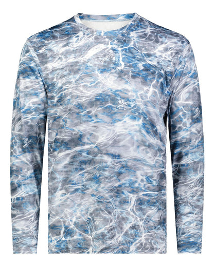 Holloway Men's Mossy Oak Momentum Long Sleeve T-Shirt 222836 #color_Steelhead