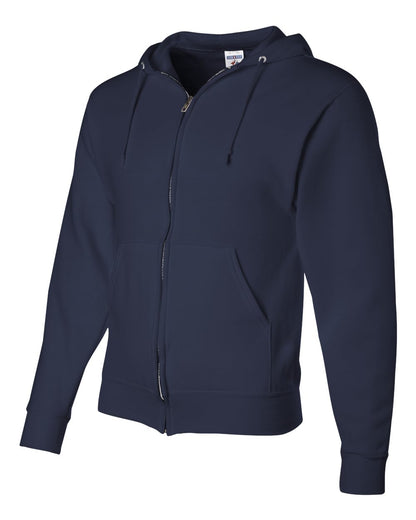 JERZEES Unisex NuBlend® Full-Zip Hooded Sweatshirt 993MR #color_J. Navy