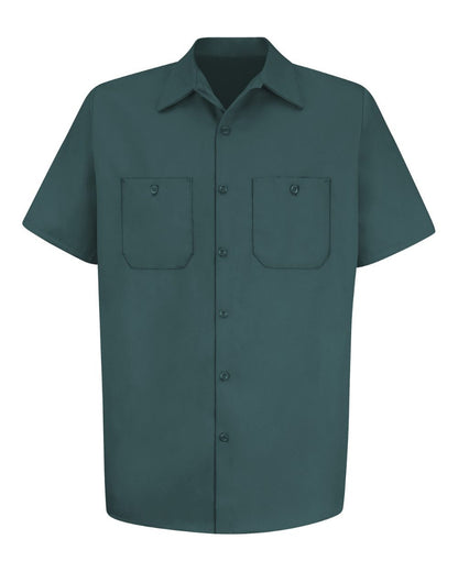 Red Kap Men's Cotton Short Sleeve Uniform Shirt SC40 #color_Spruce Green