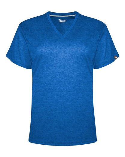 Badger FitFlex Women's Performance V-Neck T-Shirt 1002 #color_Royal