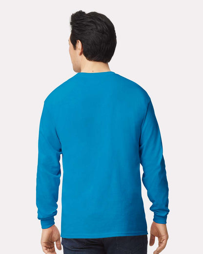 Gildan Unisex Ultra Cotton® Long Sleeve T-Shirt 2400 #colormdl_Sapphire