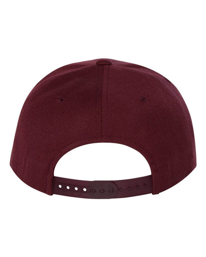 YP Classics Premium Flat Bill Snapback Cap 6089M #color_Maroon