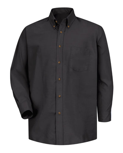 Red Kap Men's Poplin Dress Shirt SP90 #color_Black