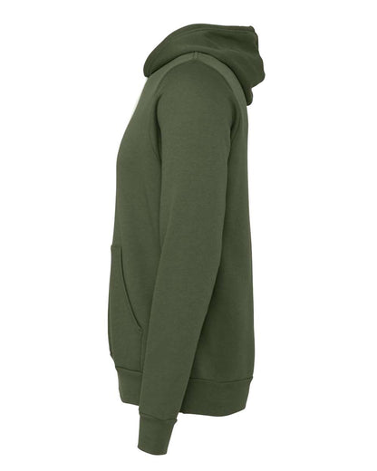 BELLA + CANVAS Unisex Sponge Fleece Hoodie Sweatshirt 3719 #color_Military Green