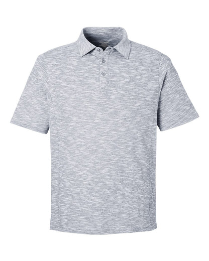 North End Men's Eclipse Jacquard Polo NE115 #color_Black Heather
