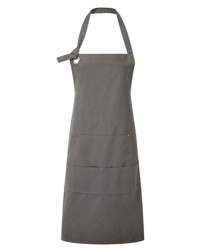 Artisan Collection by Reprime Calibre Heavy Cotton Canvas Pocket Apron RP137 #color_Dark Grey