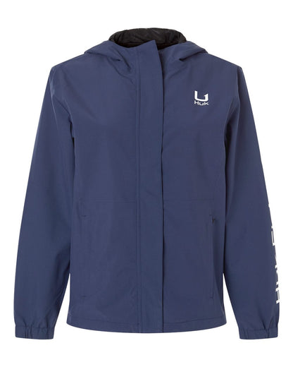 HUK Women's Storm Rain Jacket H640027 #color_Naval Academy