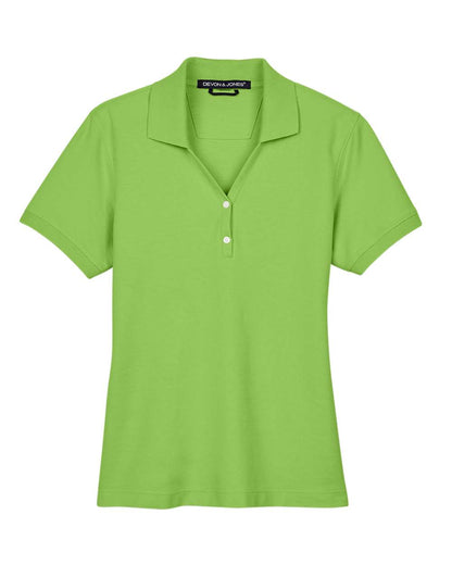 Devon & Jones Women's Pima Piqué Polo D100W #color_Lime