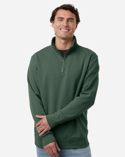 Independent Trading Co. Unisex Midweight Quarter-Zip Pullover SS4600QZ #colormdl_Alpine Green