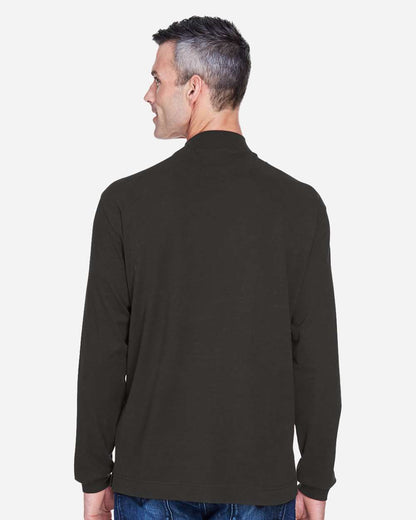 Devon & Jones Unisex Sueded Jersey Mock Neck T-Shirt D420 #colormdl_Black