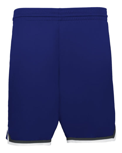 Alleson Athletic Men's Retro Basketball Shorts A52000 #color_Navy/ Graphite/ White