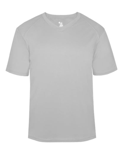 Badger B-Core V-Neck T-Shirt 4124 #color_Silver