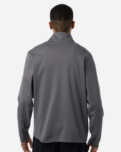 Team 365 Unisex Squad Cadet Quarter-Zip Tech Fleece Pullover TT401 #colormdl_Sport Graphite