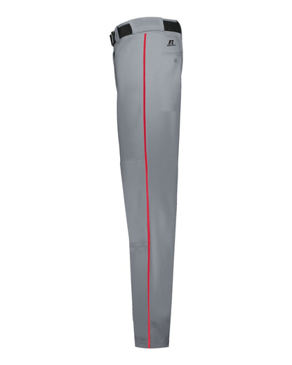 Russell Athletic Unisex Piped Change-Up Baseball Pants R14DBM #color_Baseball Grey/ True Red