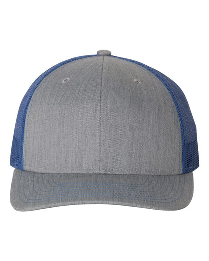 Richardson Snapback Trucker Cap 112 #color_Heather Grey/ Royal