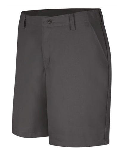 Red Kap Women's Plain Front 8" Shorts PT27 #color_Charcoal