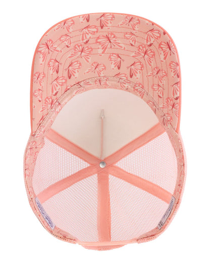Infinity Her Women's Foam Trucker Cap ROSIE #color_Dusty Pink/ Pink/ Peachy Pink/ Butterfly