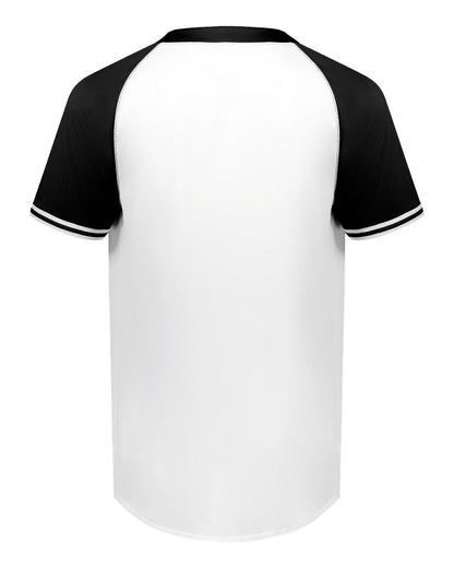 Augusta Sportswear Cutter Henley Jersey 6905 #color_White/ Black