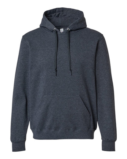 JERZEES Unisex Eco™ Premium Blend Ring-Spun Hooded Sweatshirt 700MR #color_Black Ink Heather