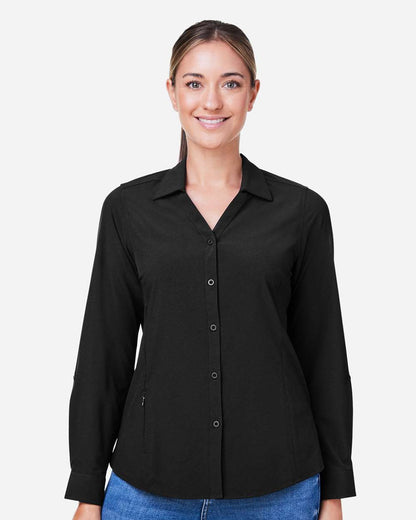 CORE365 Women's Ultra UVP® Marina Shirt CE510LW #colormdl_Black