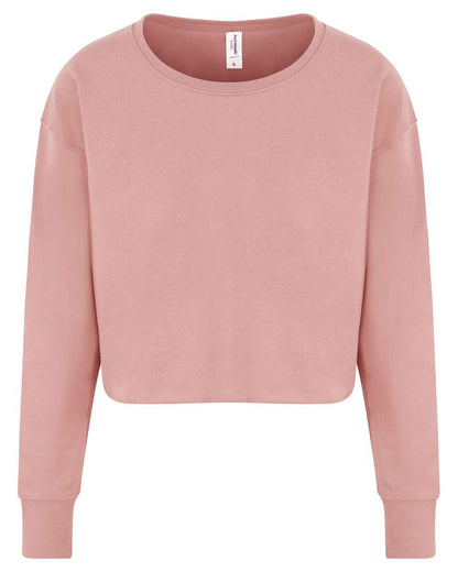 AWDis Women's Cropped Crewneck Sweatshirt JHA035 #color_Dusty Pink